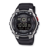 Relógio Casio Masculino Digital Hora Mundial Ae-2000w-1bvdf