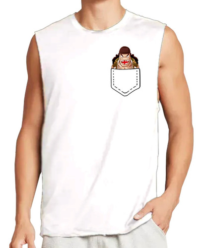 Playera Tank De One-piec3 Bolsillo-shiro Hige Barba-n