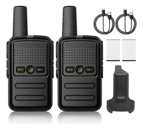 Radio Walkie-talkie Recargable Por Usb De 16 Canales, 2 Pzs.