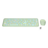 Combo De Teclado Y Mouse Para Pc, 2,4 G, Retro, Multicolor,