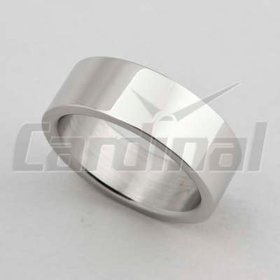 Anillo Hombre Acero Cinta  Lisa Pulida Cardinal Para Regalo