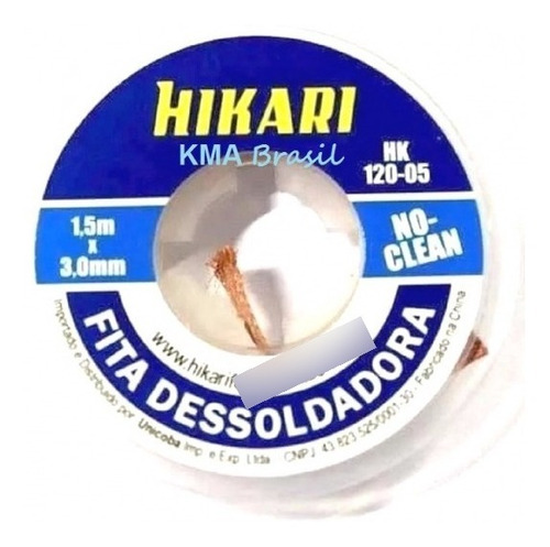 Fita Dessoldadora - Malha Dessoldadora Hikari - 1,5m 3mm -