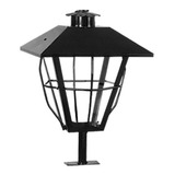 Farol Colonial Para Poste 40cm Metalico Apto Exterior