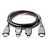 Cable Adaptador Hdmi A Mini/micro Hdmi Full Hd Obelisco