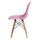 Cadeira Pé Palito De Escritório Design Sofisticado Cor Rosa
