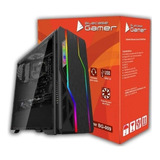 Gabinete Gamer Bg-009 Black Sem Fonte, Suporta 6 Cooler, Fan