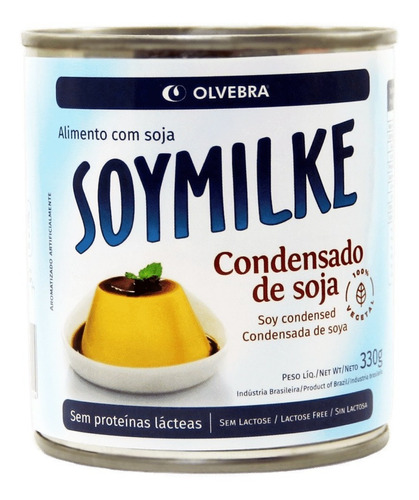 1 Leite Condensado De Soja Vegano Sem Glúten Soymilke 330g