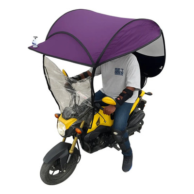 Toldo Cubresol Para Motoneta Protección Sol Lluvia Rayos Uv Morado