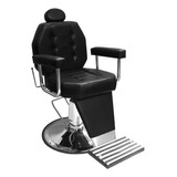 Poltrona Salão Barbearia Linea Luxo Base Penta Pé Reclinável