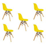 Kit Infantil 5 Cadeira Para Escrivaninha Charles Eames