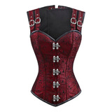 Corset Victoriano Dama Gotico Steampunk Antiguo Boton