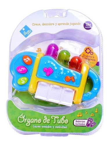Piano Organo Mini Para Bebe Con Luz Y Sonido Duende Azul Ful