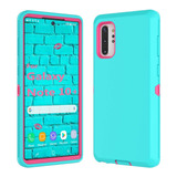 Funda Para Samsung Galaxy Note 10 Plus - Turquesa/rosa