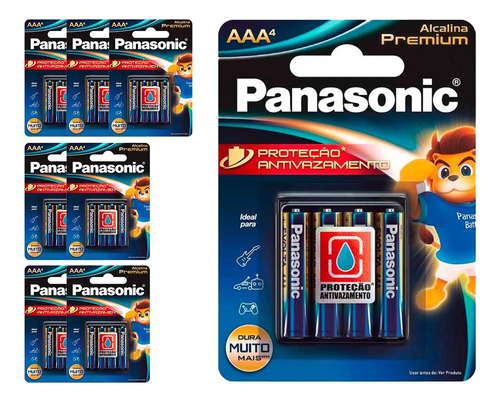 32 Pilhas Alcalinas Premium Aaa Panasonic (8 Cart)