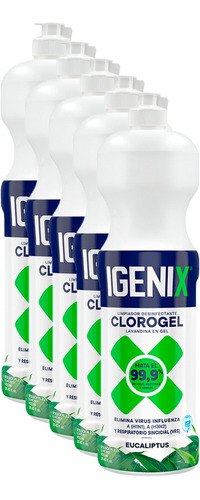 Clorogel Igenix - 900 Ml - Distintos Aromas - Pack 5 Unid