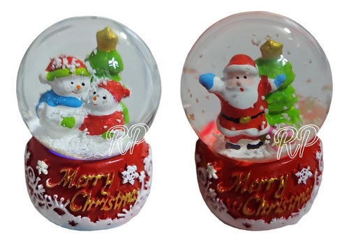 Decoración De Navidad Bola De Cristal Nieve Y Luz