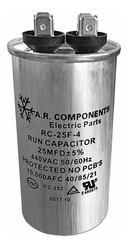 Capacitor De Marcha O Condensador Arranque 25mfd 440v Ac