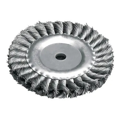 Carda Esmeril Trenzada 6'' X 5/8'' Gruesa Truper 11599 Color Plateado Gris