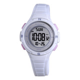 Reloj Digital Xonix Blanco Mujer Deporte Sumergible Bau-001