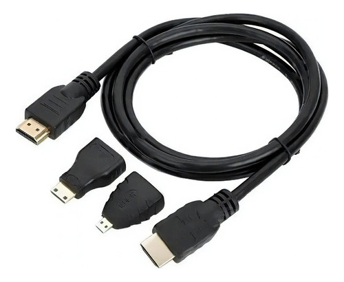 Cable Adaptador 3 En 1 Hdtv + Micro Usb + Mini Hd