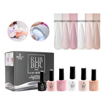 Gama De Gel Rubber Base Mussa Para Uñas Tonos Nude 6 Pzs | MercadoLibre