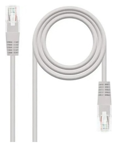 Cable Red Categoría 5e 1 Metro Blanco Conectores Rj45 Ethern