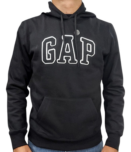 Sudadera Gap Para Hombre Logo Bordado, Capucha Y Forro Polar