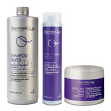 Kit Bonmetique Matizador Silver Shampoo + Acond. + Máscara