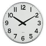 Lulu Decor, Reloj De Pared Plateado Delgado De 18 Pulgadas,