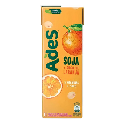 Kit 6 Bebida De Soja Sabor Laranja Ades 1 Litro | Parcelamento sem juros