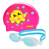 Kit Natacion Antiparras Niños Origami Gorra Estampada Speed 