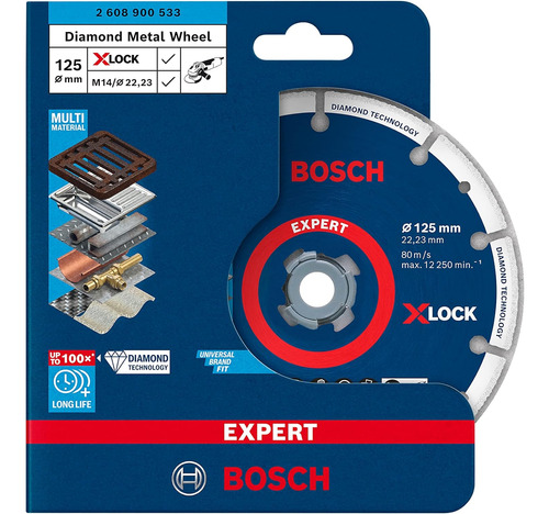Bosch Professional 1 Disco De Corte Con Bloqueo En X Para Ru