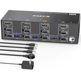 Conmutador Kvm Kceve Hdmi Usb 3.0 De 3 Monitores 8k @60hz Au