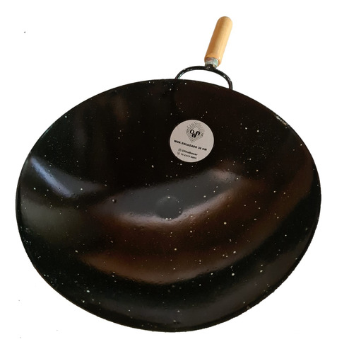 Wok Enlozado N°36 Mango Madera Lozafer Bz