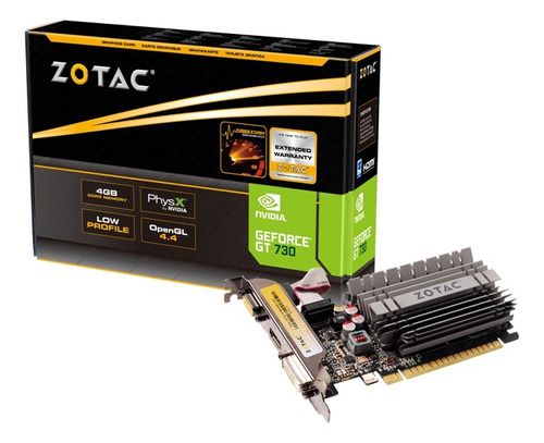 Tarjeta De Video Zotac Nvidia Gt 730 4gb Ddr3 Zt-71115-20l