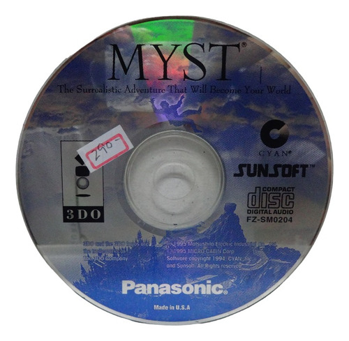 Cd Myst Manual Sunsoft Panasonic 3do Original Raríssimo