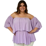 Blusa Strapless Con Doble Capa Talla Extra, Modelo 1652 (lil