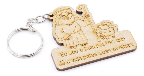 75 Chaveiros Personalizados Mdf Religioso Pastor E Ovelha