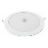 Plafon Empotrado Led 9w C/ Sensor De Movimiento Luz Blanca Color Blanco