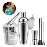 Kit Caipirinha Coqueteleira Profissional 7 Pçs Drinks Inox