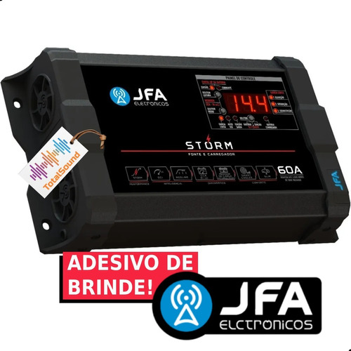 Fonte Automotiva Carregador Jfa 60a Bivolt Automático Sci