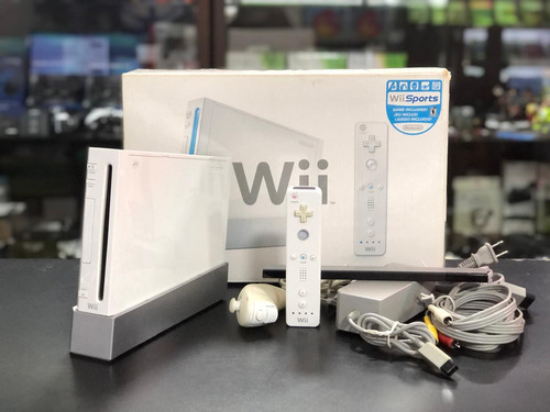 Nintendo Wii 512 Mb Sports Pack Modelo Usa Caixa E Manual Usado