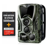 Câmera Caça/trilha Hc801a-li,bateria 5000mah+cartão 64gb