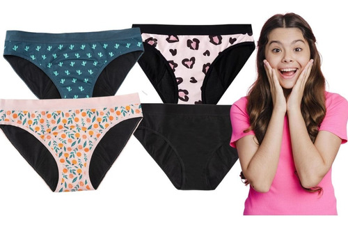 2 Calzones Menstruales Para Niñas Y Adolescentes