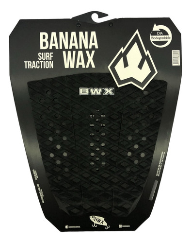 Deck Para Prancha De Surf Banana Wax Surf Traction Preto