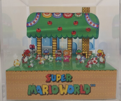 Super Mario World Diorama Cubo Snes