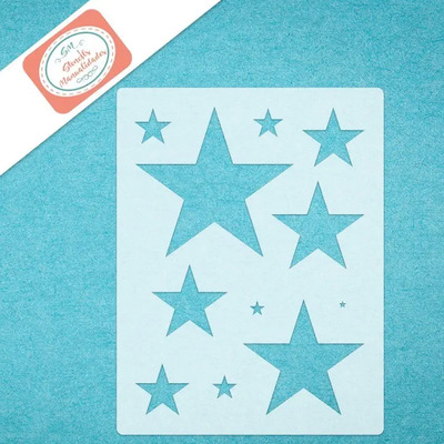 Stencil Variedad De Estrellas 01 Plantilla Manualidades | Meses sin interés