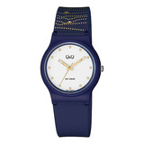 Reloj Q&q By Citizen V06a-003vy Para Mujer Sumergible 10 Atm