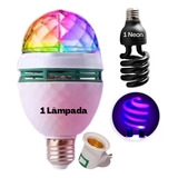 Lâmpada Negra Efeito Neon Luz Led Giratória Color Balada Top