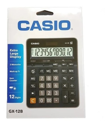 Calculadora Casio De Mesa Grande Gx-12b  12 Dígitos Nf